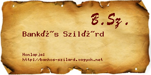 Bankós Szilárd névjegykártya